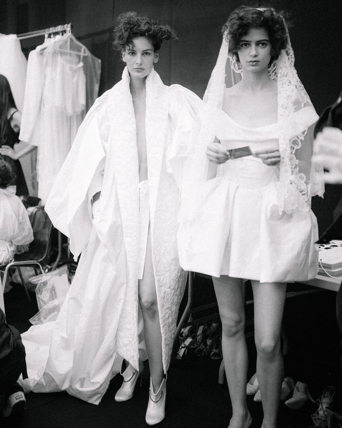 vivienne westwood wedding dress runway Backstage at Vivienne Westwood's Debut Bridal Runway