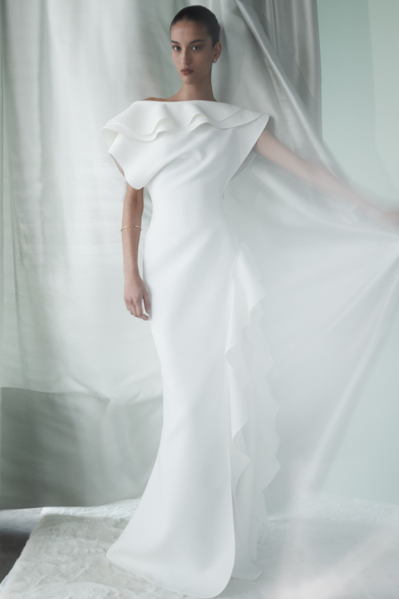 Backstage at Vivienne Westwood's Debut Bridal Runway