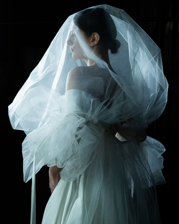 Backstage at Vivienne Westwood's Debut Bridal Runway