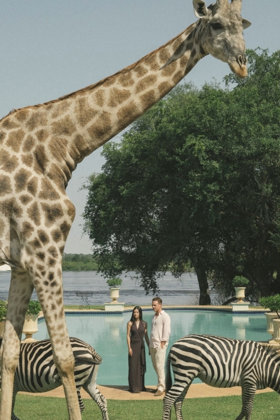 A Soulful African Destination Wedding in Zambia with Roaming Wildlife & a Luxury 1920s Steam Train