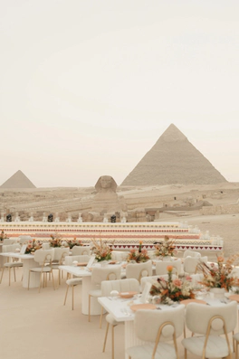 A Refined Multi-Day Wedding with an Iconic Reception at the Pyramids of Giza