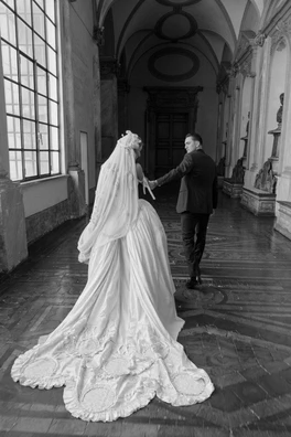 Vintage-Inspired Couture Takes Center Stage at This Chicly Curated Castle Wedding in Rome