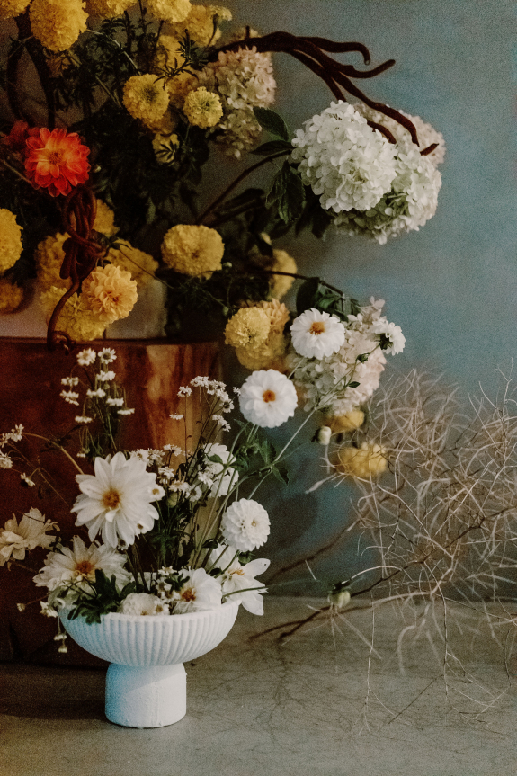 Ascetic Interiors and Modern Floristics in the Lovers Elopement Editorial
