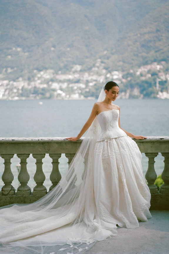 Brittany Netta’s Cinematic Lake Como Wedding Featuring a Bespoke Danielle Frankel Gown