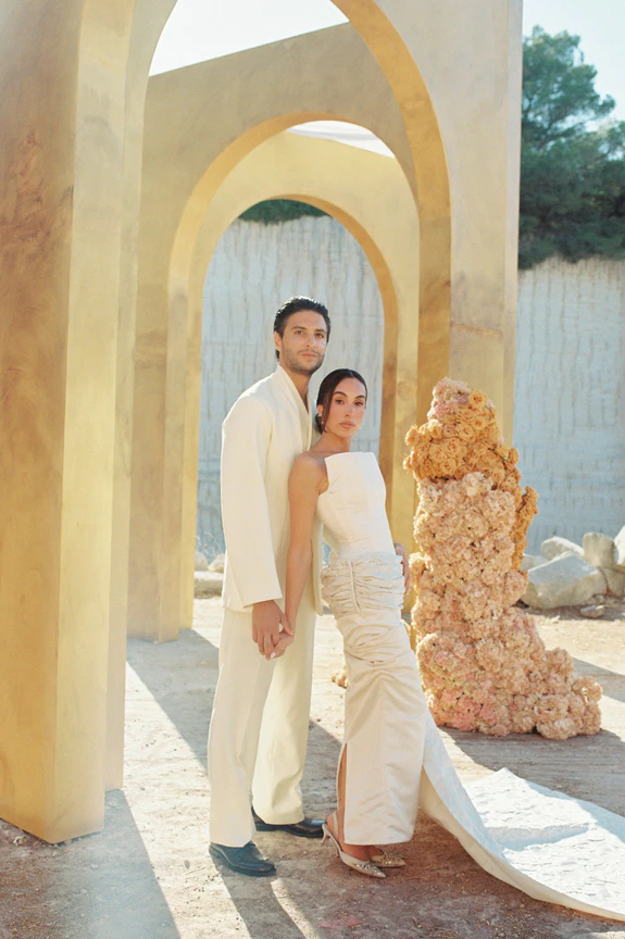 Pastel Florals, Golden Arches & a Dance-Filled Night at This Menorca Quarry Wedding