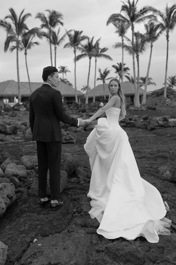 A Tropical Black-Tie Beach Wedding Weekend in Hawaii