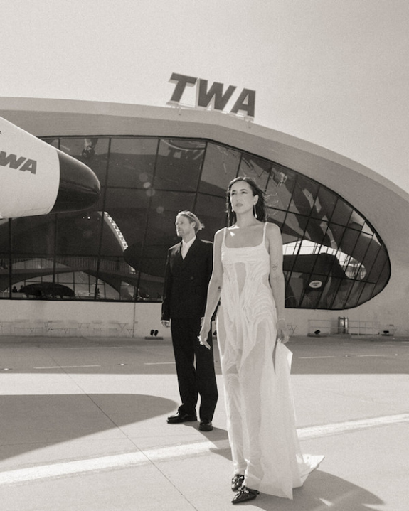 A Chic Wedding at a Retro New York City Airport