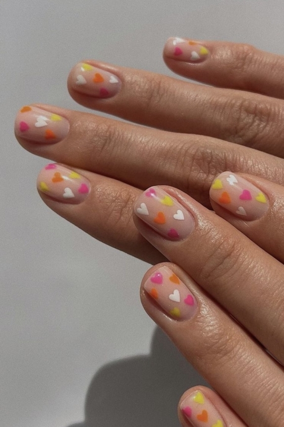 Colorful Manicure for a Wedding