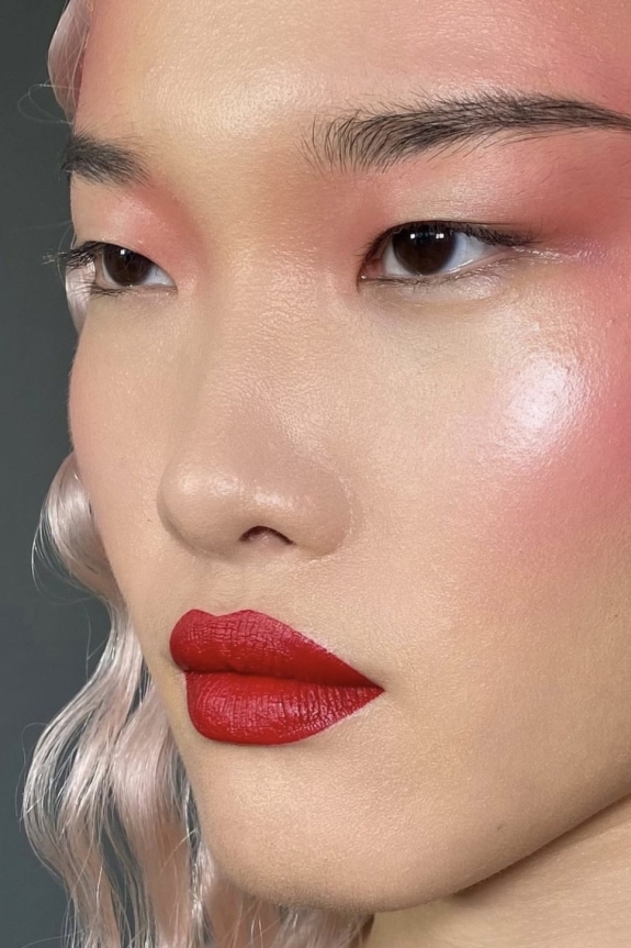 Red Lipsticks with Different Textures for a Bridal Look