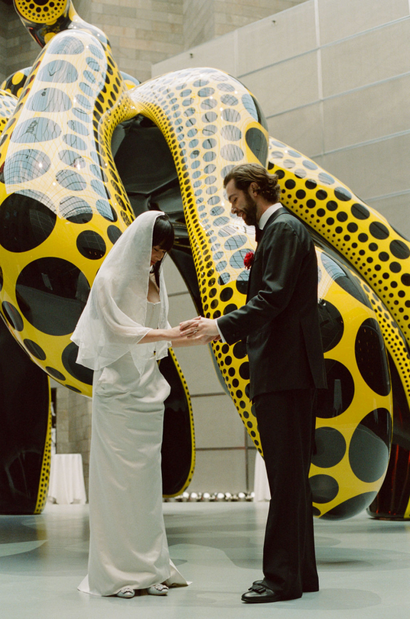 Inside a Daringly Colorful & Cool Wedding at a Melbourne Art Gallery