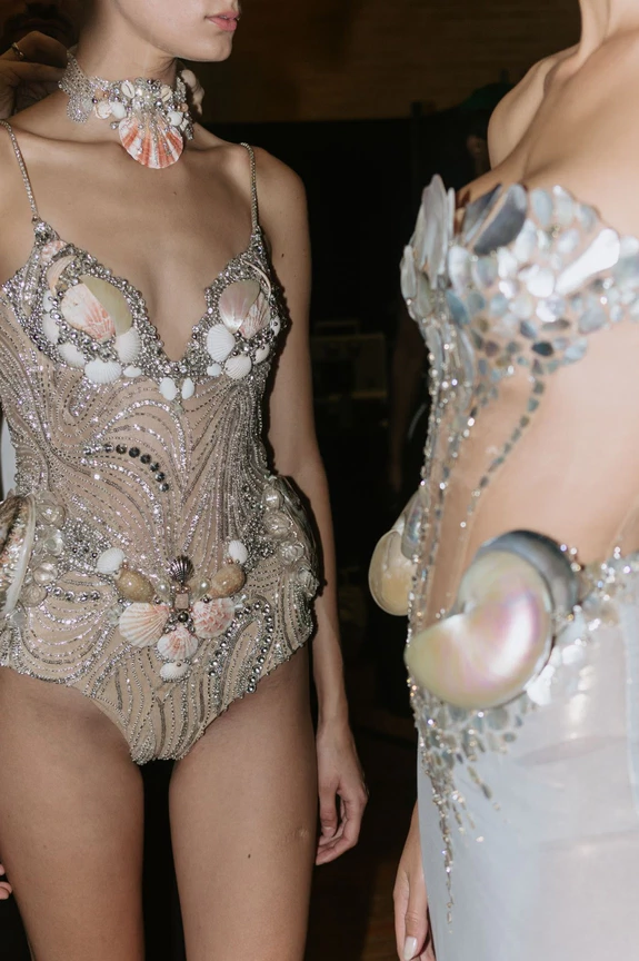 Backstage at Alon Livné's Fall 2027 Runway Show