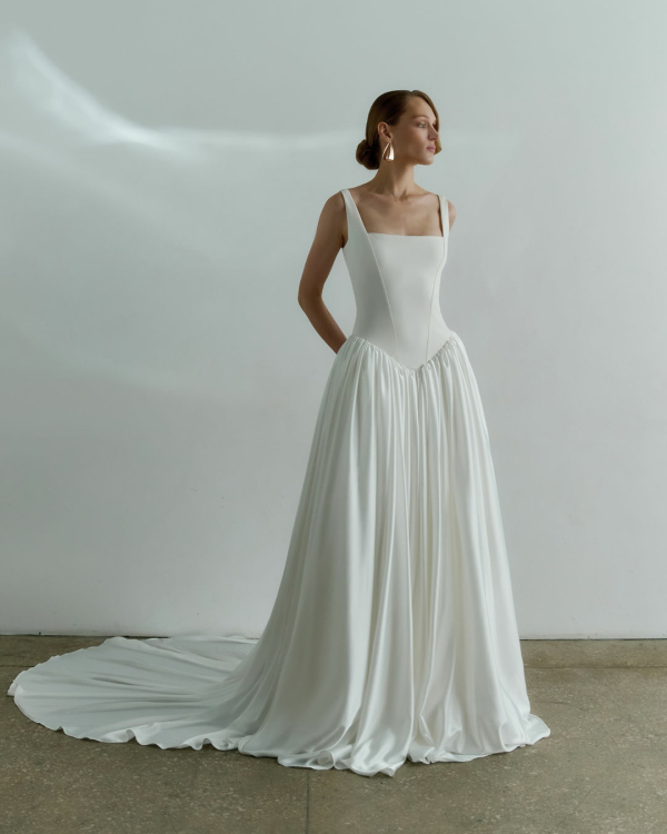 26 Modern Drop-Waist Bridal Dresses