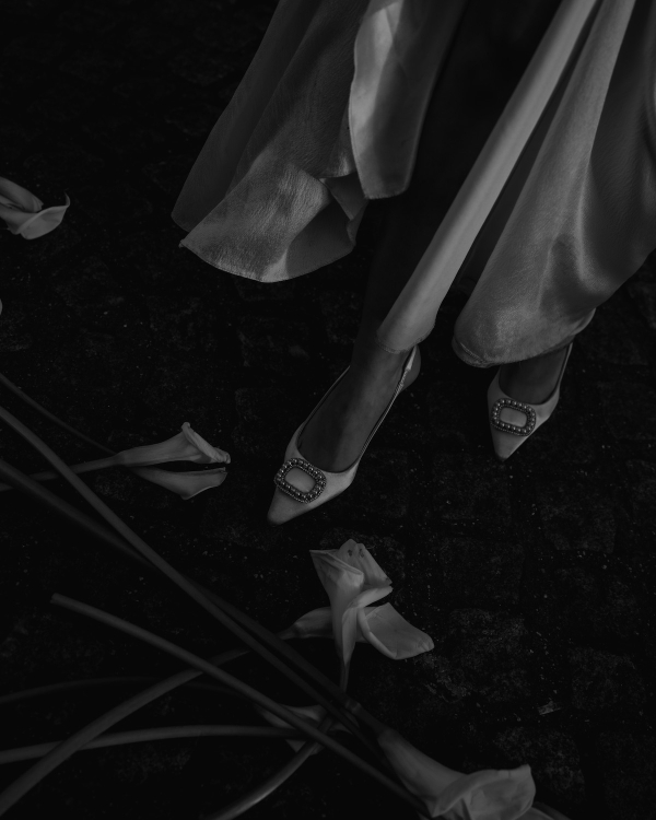 A Symphony of Silk, Light and Flowers at a Wedding Photo Shoot