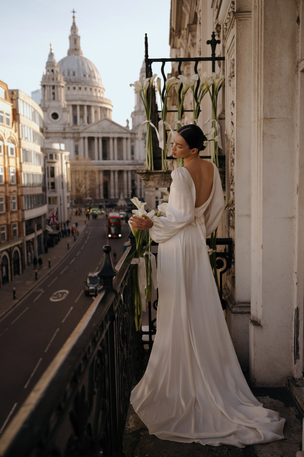 A Symphony of Silk, Light and Flowers at a Wedding Photo Shoot