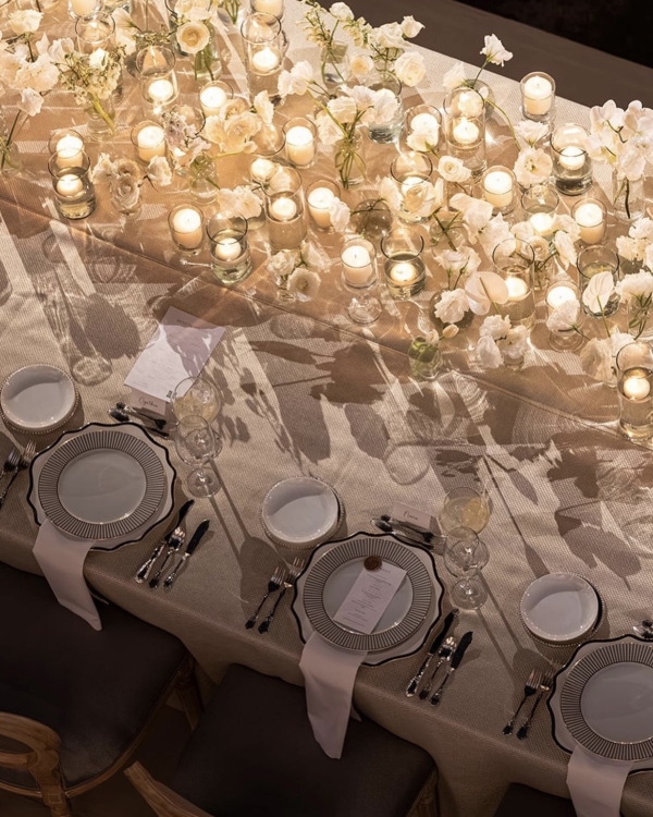 Centerpieces | Wedding Tablescape Decor With Candles