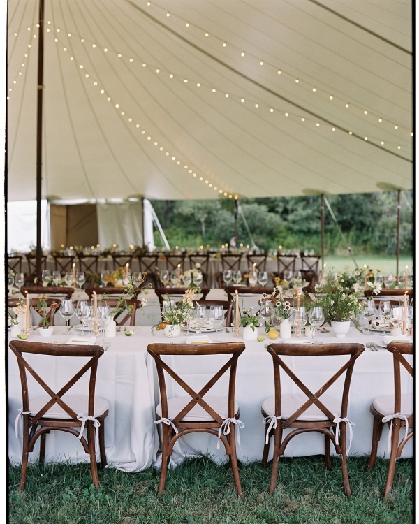 Beautiful Backyard Wedding in Massachusetts | End-of-Summer Wedding Under the Tent