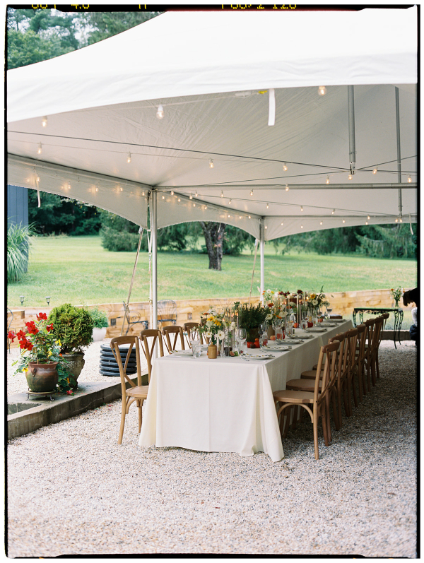 Beautiful Backyard Wedding in Massachusetts | End-of-Summer Wedding Under the Tent