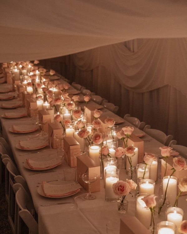 Centerpieces | Wedding Tablescape Decor With Candles