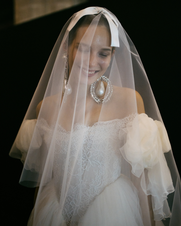Backstage at Giambattista Valli's Debut Bridal Runway