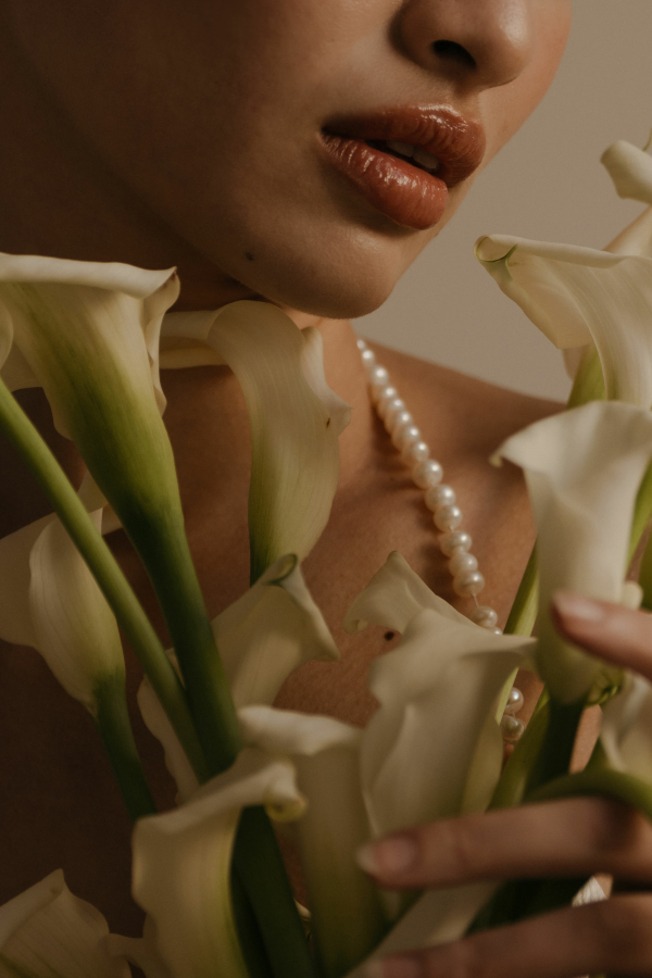 A Symphony of Silk, Light and Flowers at a Wedding Photo Shoot