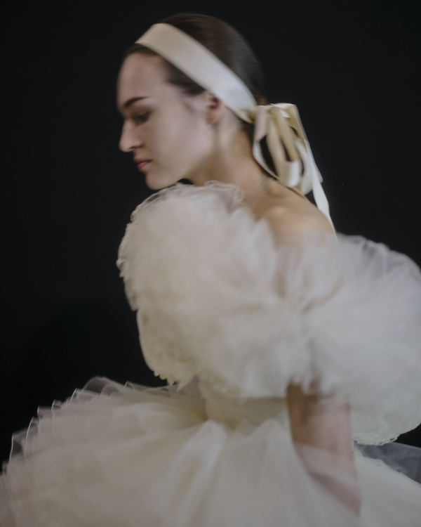 Backstage at Giambattista Valli's Debut Bridal Runway