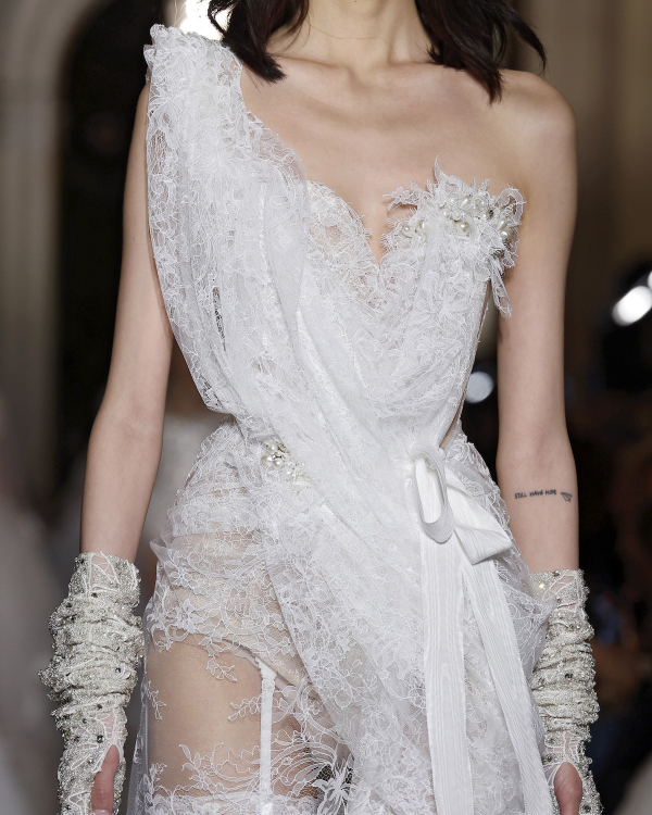 Backstage at Vivienne Westwood's Debut Bridal Runway