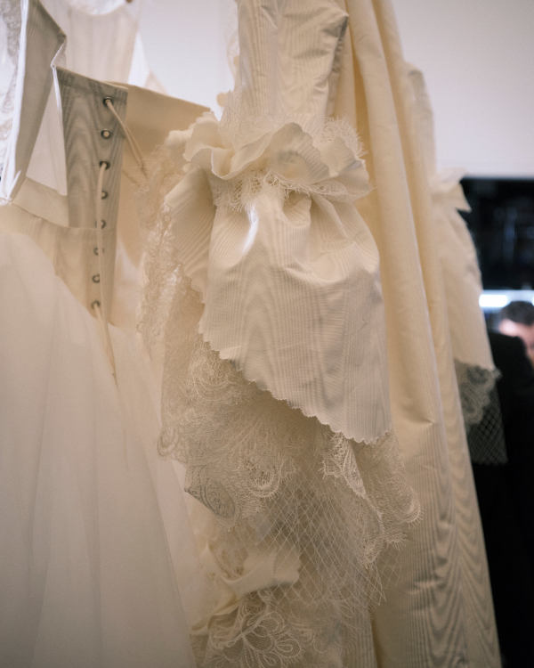 Backstage at Vivienne Westwood's Debut Bridal Runway