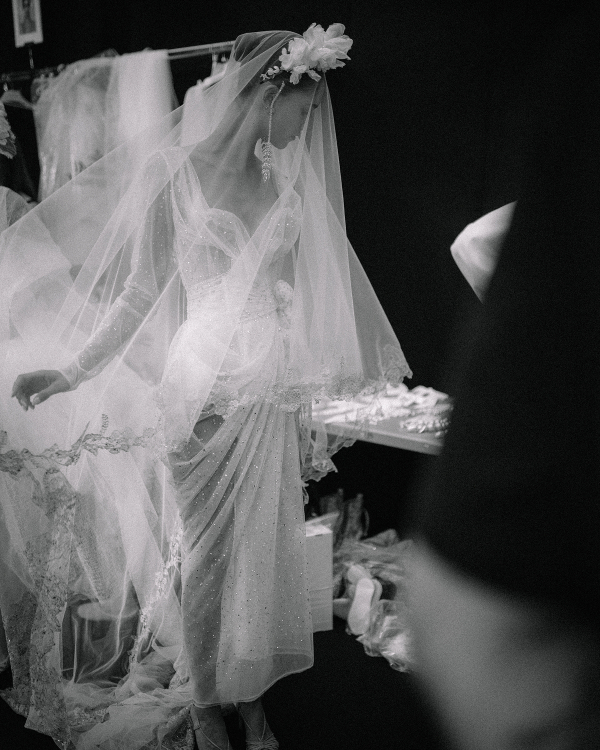 Backstage at Vivienne Westwood's Debut Bridal Runway