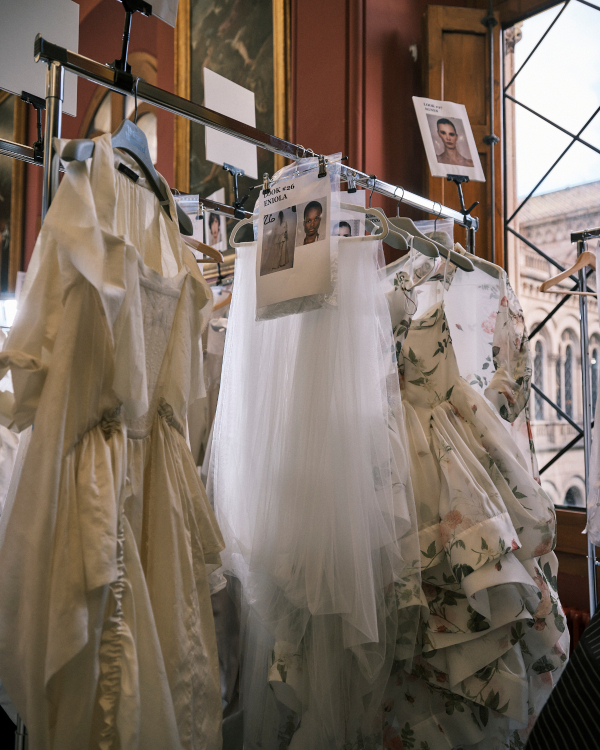Backstage at Vivienne Westwood's Debut Bridal Runway