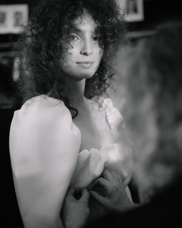 Backstage at Vivienne Westwood's Debut Bridal Runway