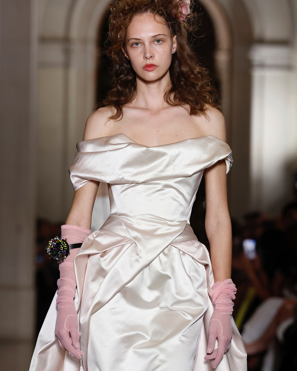 Backstage at Vivienne Westwood's Debut Bridal Runway