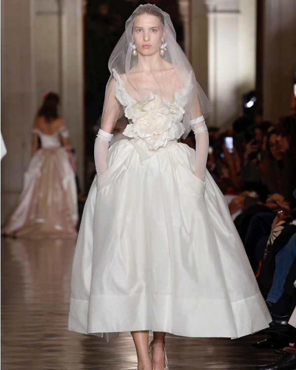 Backstage at Vivienne Westwood's Debut Bridal Runway