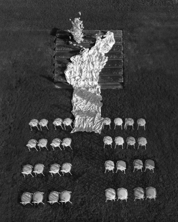 Floral Poise and Draped Drama