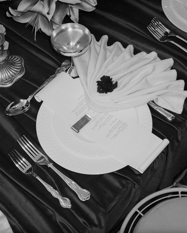 Floral Poise and Draped Drama