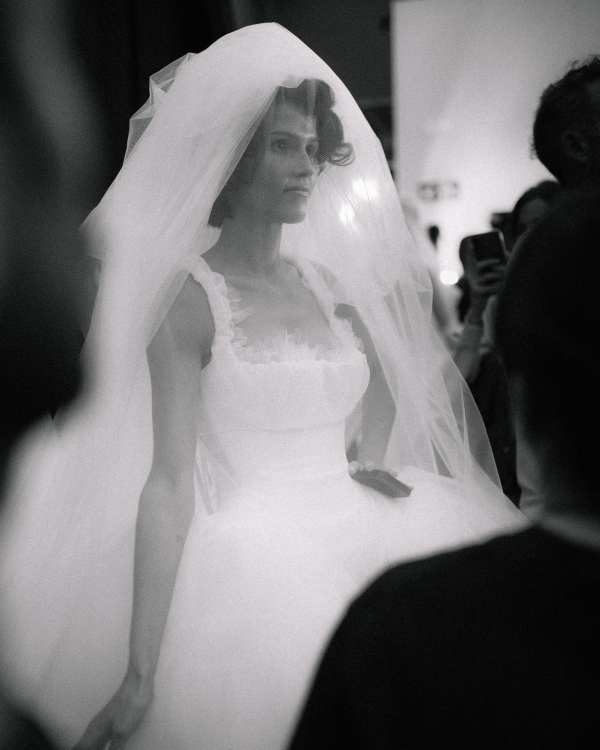 Backstage at Vivienne Westwood's Debut Bridal Runway