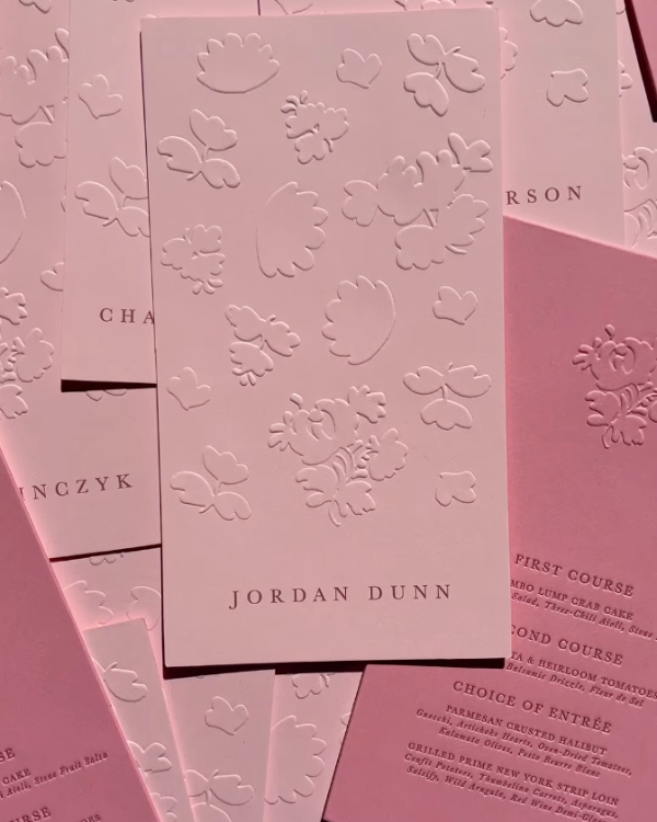 32 Blind Embossed Stationery Ideas for Weddings and Beyond