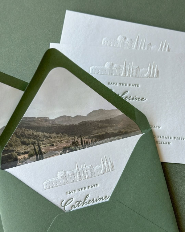 32 Blind Embossed Stationery Ideas for Weddings and Beyond