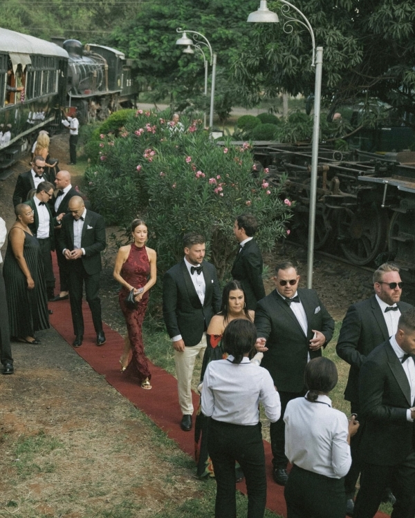 A Soulful African Destination Wedding in Zambia with Roaming Wildlife & a Luxury 1920s Steam Train