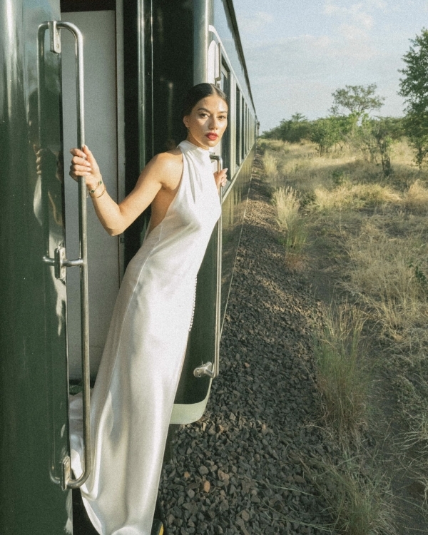 A Soulful African Destination Wedding in Zambia with Roaming Wildlife & a Luxury 1920s Steam Train