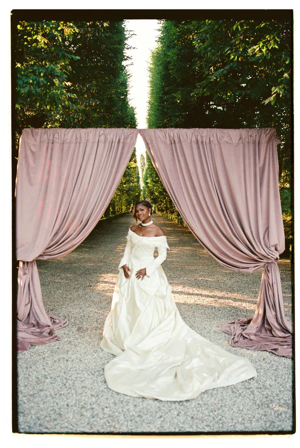 An Event Stylist’s Magical Italian Garden Wedding with a Vintage Red Ferrari & Forest Reception