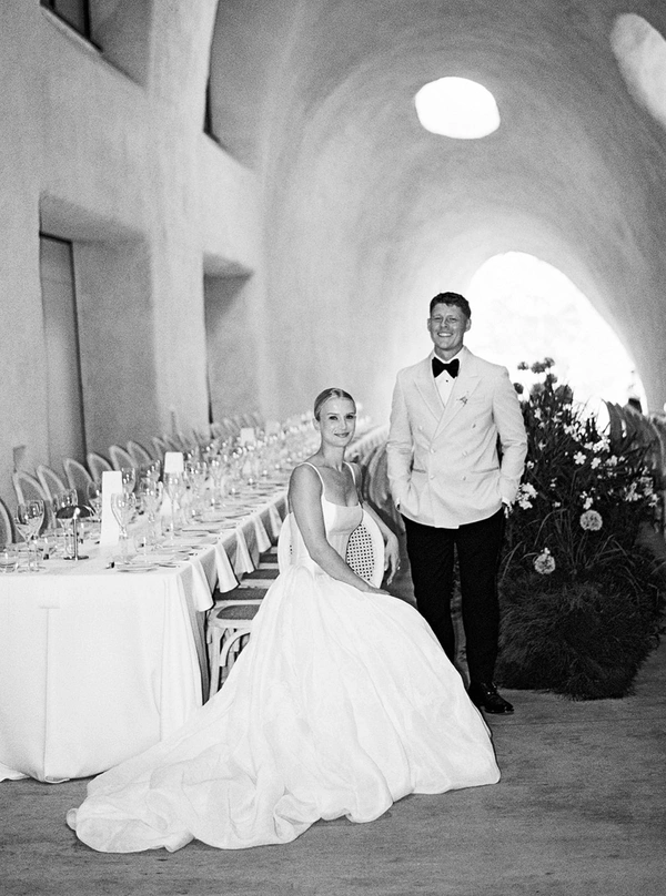 Modern Design Meets Mediterranean Ease at This Rock-Carved Vineyard Wedding in Mallorca