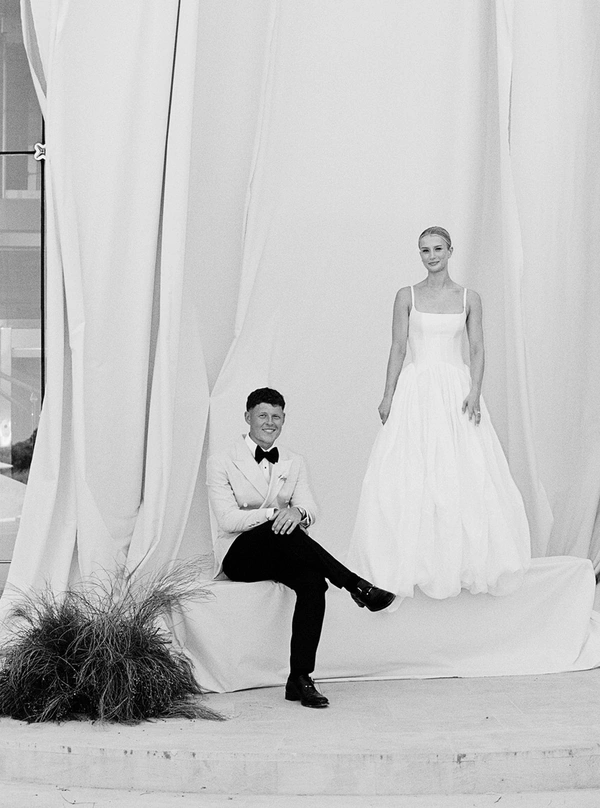 Modern Design Meets Mediterranean Ease at This Rock-Carved Vineyard Wedding in Mallorca