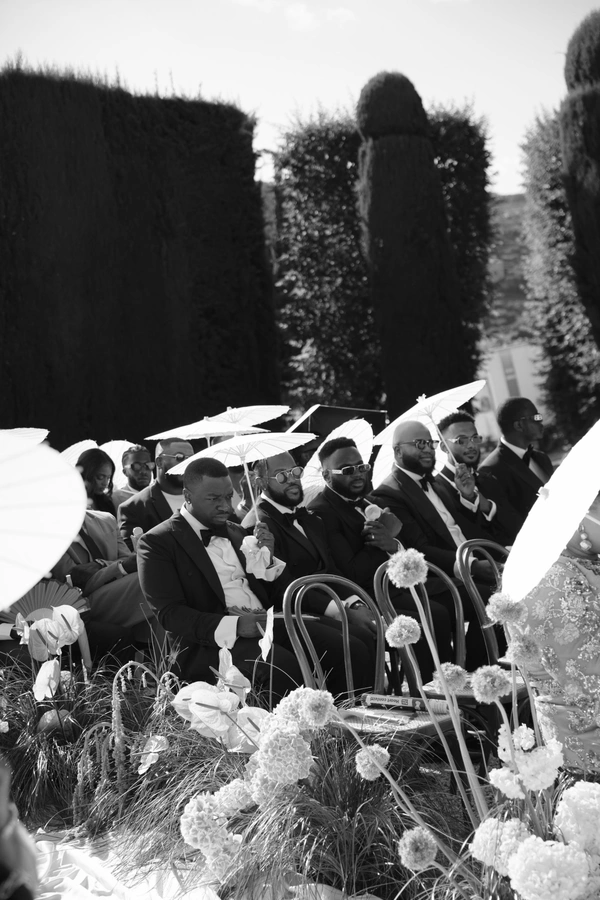 An Event Stylist’s Magical Italian Garden Wedding with a Vintage Red Ferrari & Forest Reception