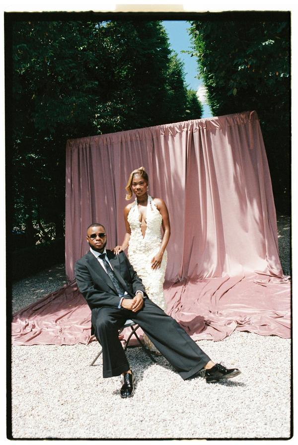 An Event Stylist’s Magical Italian Garden Wedding with a Vintage Red Ferrari & Forest Reception