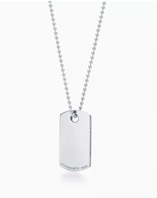 <a href="https://www.tiffany.com/jewelry/necklaces-pendants/tiffany-1837-sterling-silver-necklaces-pendants-63448664.html">TIFFANY & CO. Tiffany 1837 Makers I.D. Tag Pendant, $900</a>