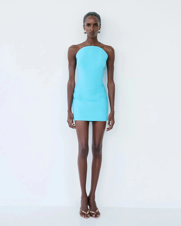 <a href="https://us.ilkyazozel.com/products/fang-mini-dress-in-turquoise">ILKYAZ OZEL Fang Mini Dress</a>, $1,150