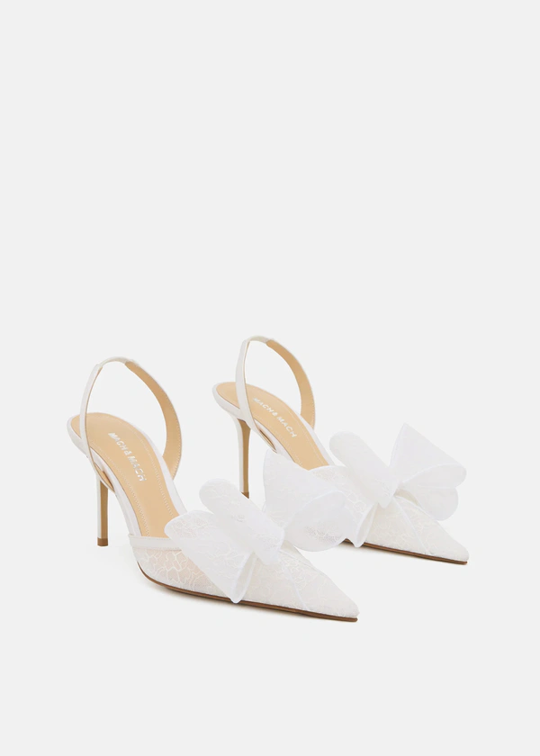 <a href="https://machandmach.com/products/le-cadeau-pink-lace-sandals?variant=47851545723128">MACH &amp; MACH Le Cadeau Slingback</a>, $1,045