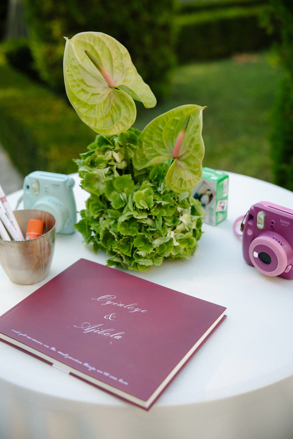 An Event Stylist’s Magical Italian Garden Wedding with a Vintage Red Ferrari & Forest Reception