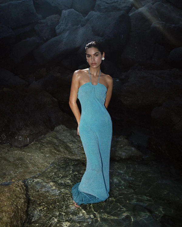 <a href="https://cultmia.com/en-us/products/iris-dress-in-turquoise">SUNCILLO Iris Dress</a> from Cult Mia, $465