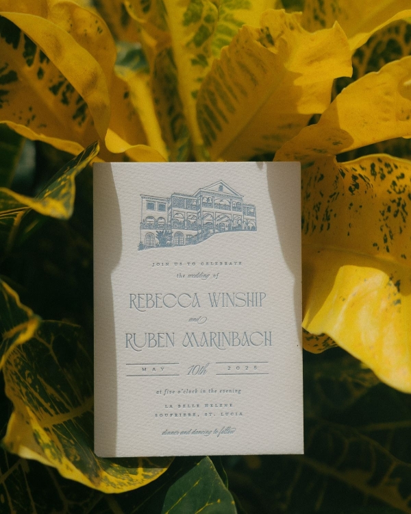 A Chic Tropical Wedding on the Shores of St. Lucia